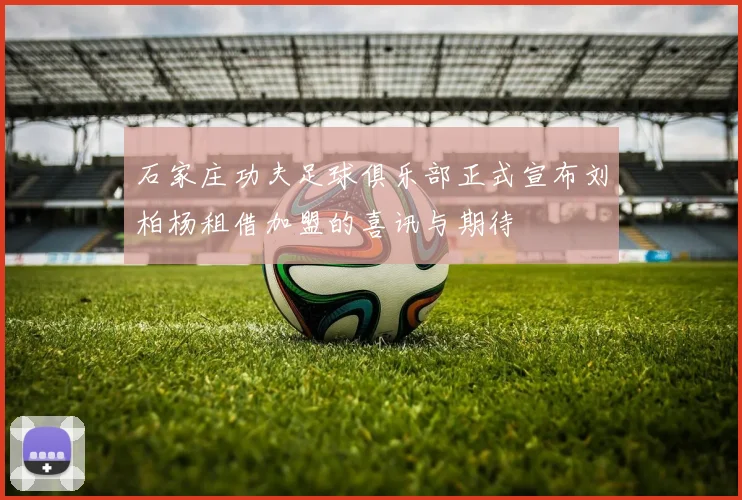 石家庄功夫足球俱乐部正式宣布刘柏杨租借加盟的喜讯与期待